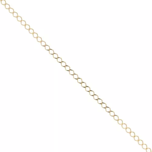 Catena maglia rombo 2.3 mm Placcato Oro 3 microns x50 cm