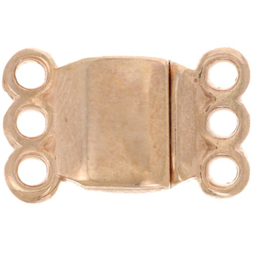 Chiusura magnetica a 3 file 14x8,5 mm - Dorato rosa x1