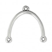 Distanziatore 1 arco 23x24 mm placcatura argento fino anticato x1