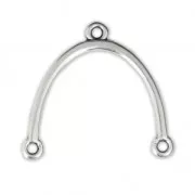 Distanziatore 1 arco 23x24 mm placcatura argento fino anticato x1