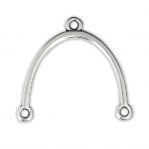 Distanziatore 1 arco 23x24 mm placcatura argento fino anticato x1