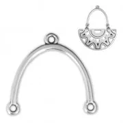 Distanziatore 1 arco 23x24 mm placcatura argento fino anticato x1