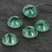 Cabochon en résine imitazione pierre gemme 8 mm Green Jade x1