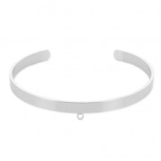 Bracciale in ottone con 1 anellino da personalizzare 5,1x160 mm argentato|raw }}