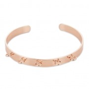 Bracciale in ottone anelli da personalizzare 6,2x160 mm oro rosa|raw }}