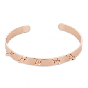 Bracciale in ottone anelli da personalizzare 6,2x160 mm oro rosa