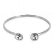 Bracciale in ottone castone per cabochon 1028/1088/1122 8 mm Placcatura argento antico x1|raw }}