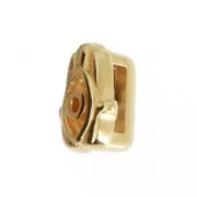 Passante slider Mano di Fatima per laccetto 5 mm Dorato con oro fino x1