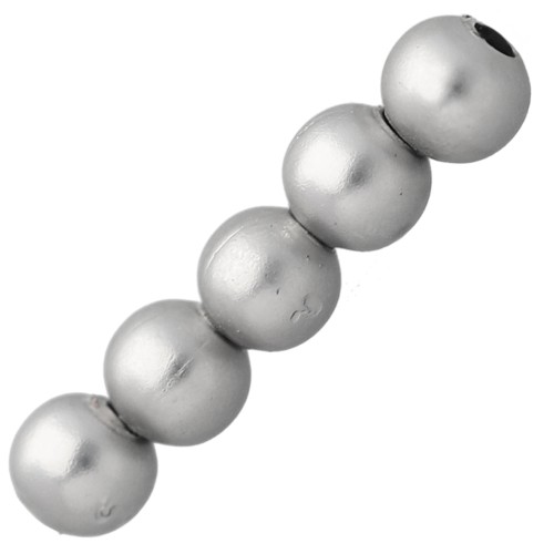 Perle rotonde da 2,5 mm per bigiotteria - Argento opaco x100