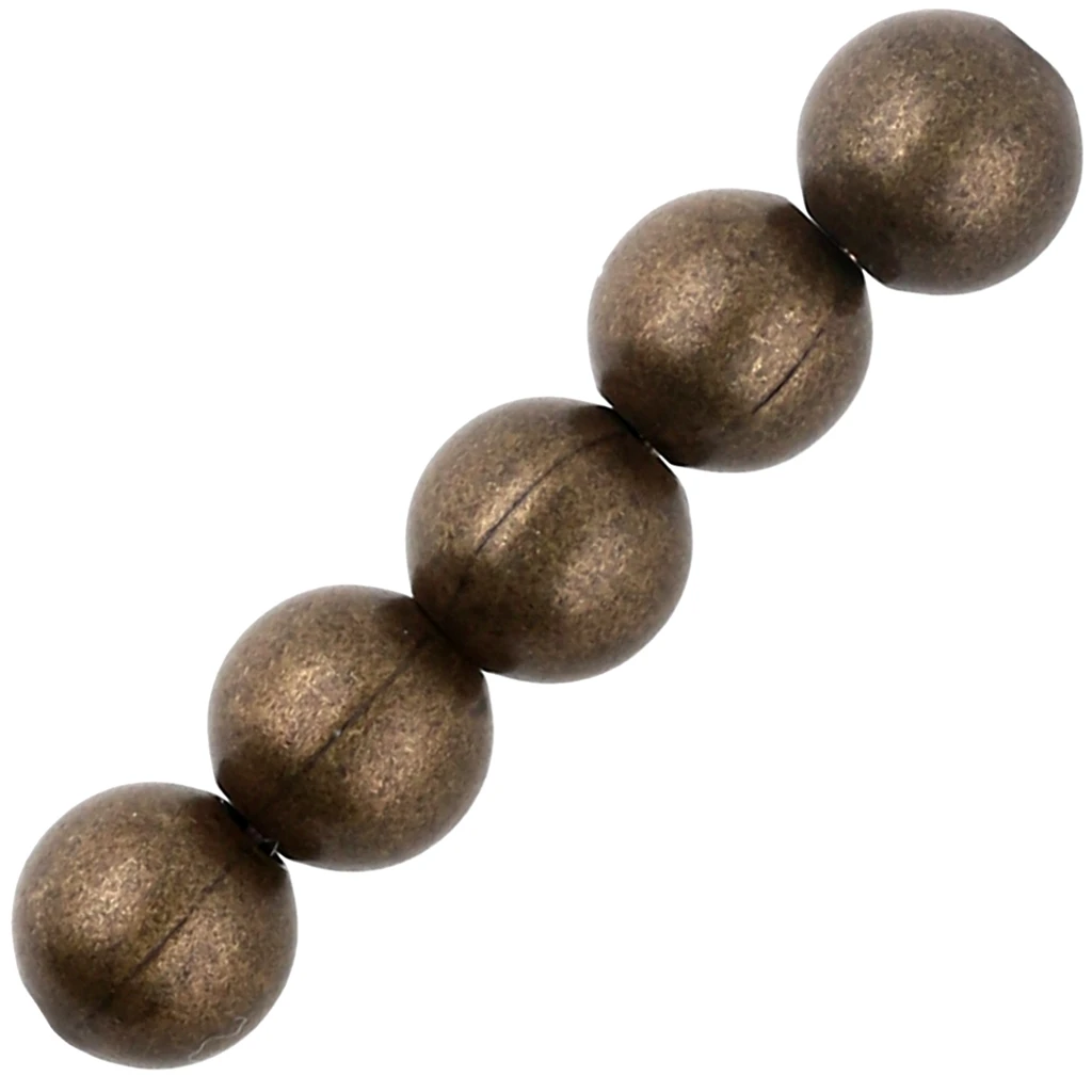 FDXGYH 60 Perline Distanziali In Ottone Rotonde 8 Mm - Foro 3 Mm - Color Oro - Per Gioielli Fai Da Te E Artigianato - 4
