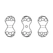 Modular Bead PureCrystal 5150 mm. 11x6 Black diamond x1