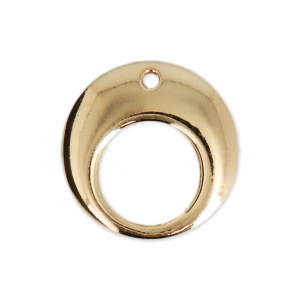 Ciondolo cerchio traforato 14 mm dorato x1
