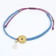 Perla in metallo riccio di mare 11x5 mm Dorato con oro fino x1