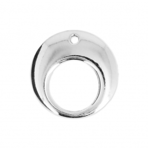Zecchino rond ajouré 14 mm rodiato x1