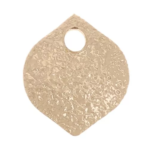 Placca in metallo goccia diamantata 7 mm dorato x4