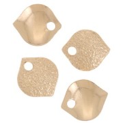 Placca in metallo goccia diamantata 7 mm dorato x4