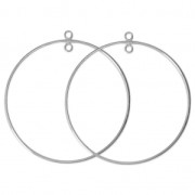 Distanziatori a cerchio - Fabbricazione europea - mm. 45 Argento 925 x2