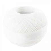 Filo cotone Lizbeth taglia 80 Snow White n°601 x168m|raw }}