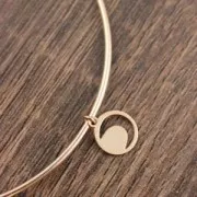 Ciondolo luna traforato 9.5 mm rodio x1