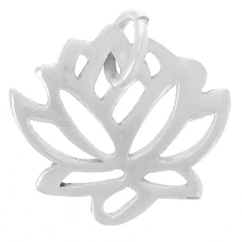 Ciondolo fiore di loto in argento 925 12,5 mm x1