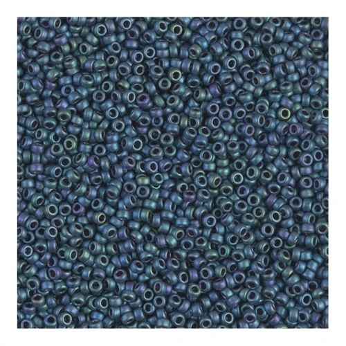 Rocaille Miyuki 15/0 2064 - Mat Metallic Blue Green Iris x8g