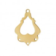 Distanziatore etnico 3 fori 24 mm dorato x1