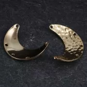 Distanziatore mezzaluna martellato 5 fori 13x19 mm Dorato con oro finox1