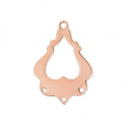 Distanziatore etnico 3  fori 24 mm oro rosa x1