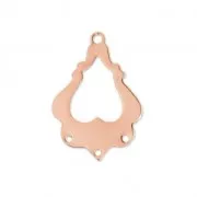 Distanziatore etnico 3  fori 24 mm oro rosa x1