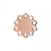 Distanziatore mezza-luna o corno 11mm dorato rose  x1