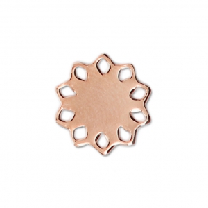 Distanziatore mezza-luna o corno 11mm dorato rose  x1