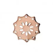 Distanziatore traforato a forma di stella 15 mm oro rosa x1