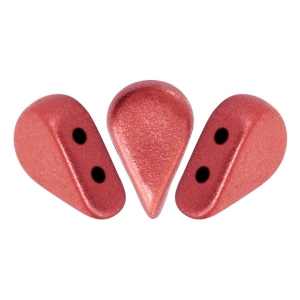Perle in vetro Amos® par Puca® 5x8mm Red Métallic Mat x10g