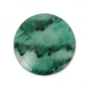 Cabochon in resina imitazione gemma 25 mm Green Jade x1