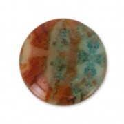 Cabochon in resina imitazione gemma 25 mm Jaspe Poppy x1|raw }}