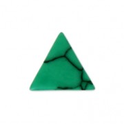 Cabochon triangolare imitazione Howlite tinto 8.5x8.5 mm Green x5|raw }}