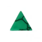 Cabochon triangolare imitazione Howlite tinto 8.5x8.5 mm Green x5