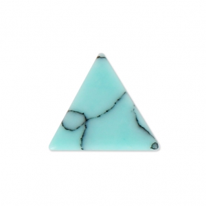 Cabochon triangle imitazione Howlite tinto 8.5x8.5 mm Blue Veraman x5