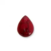 Cabochon pera imitazione Howlite tinto 8x6mm Red Corail x5