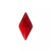 Cabochon losange imitazione Howlite tinto 10x5 mm Red Corail x4