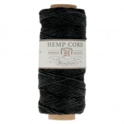 Bobina di 62 metri filo di canapa Hemp Cord 1.1 mm Nero|raw }}