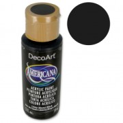 Pittura acrilica Alta Qualità - DecoArt Americana  - Ebony Black x59 ml|raw }}