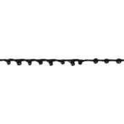 Cordone con rocailles 2.4 mm per creazioni DIY - Nero x 3m