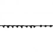 Cordone con rocailles 2.4 mm per creazioni DIY - Nero x 3m