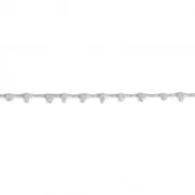 Cordone con rocailles 2.4 mm per creazioni DIY - Grigio x 3m