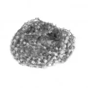 Cordone con rocailles 2.4 mm per creazioni DIY - Grigio x 3m