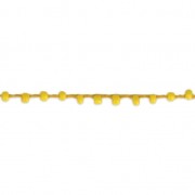 Cordone con rocailles 2.4 mm per creazioni DIY - Giallo x 3m