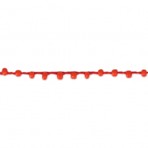 Cordone con rocailles 2.4 mm per creazioni DIY - Rosso x3m