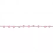 Cordone con rocailles 2.4 mm per creazioni DIY - Hot Pink x3m