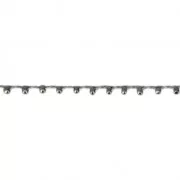 Cordone con rocailles 2.4 mm per creazioni DIY - Argentato x3m